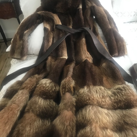 Full length Rabbit coat - Picture 3 of 5